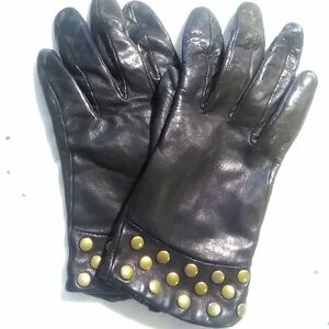 AK ANN KLEIN LEATHER GLOVES M